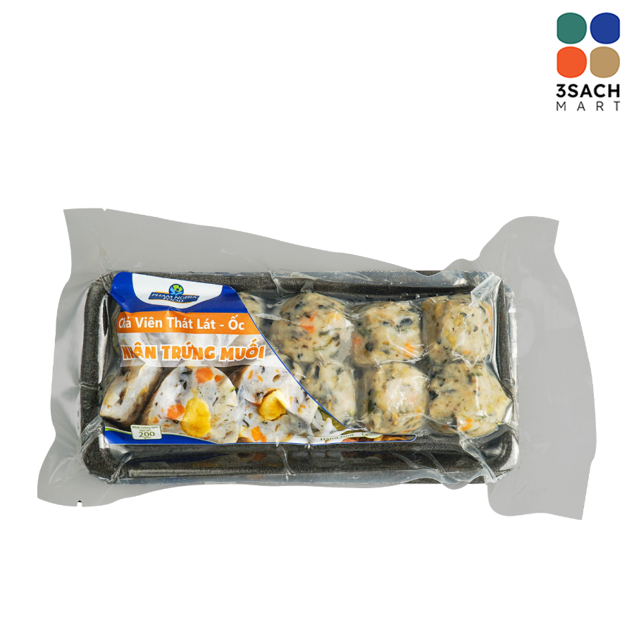  Chả Viên Thát Lát Ốc Trứng Muối PN (Khay 200g) 