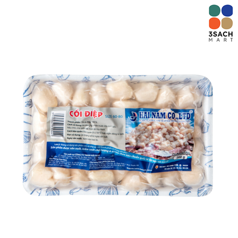  Cồi Sò Điệp Hải Nam Sz 60-80 (Khay 200g) 