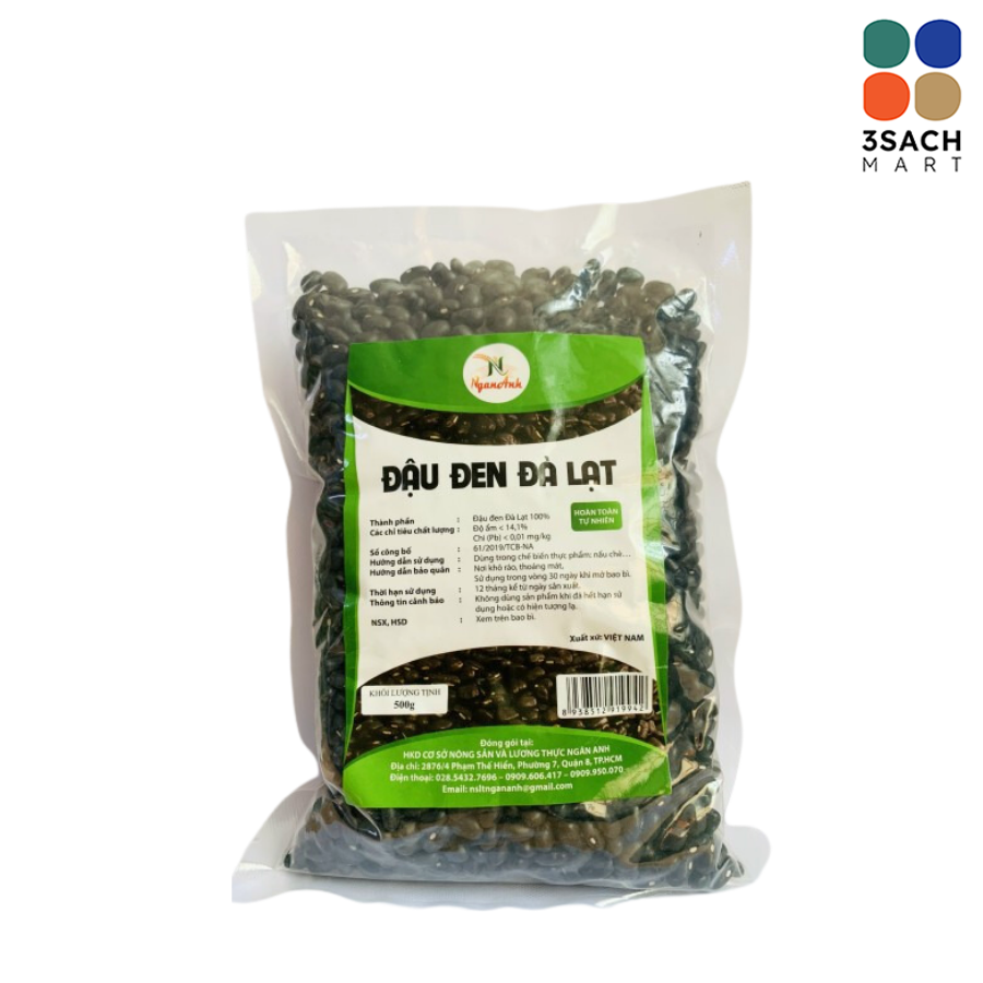  Đậu Đen Đà Lạt Ngân Anh (Gói 500g) 