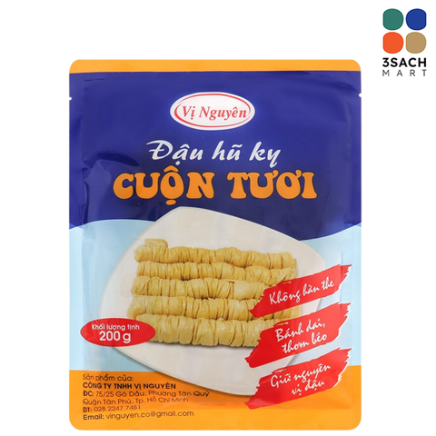  Đậu Hủ Ky Cuộn Tươi Vị Nguyên (Gói 200g) 