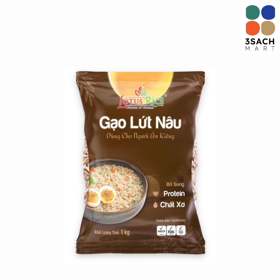  Gạo Lứt Nâu Lotus Rice (Túi 1kg) 