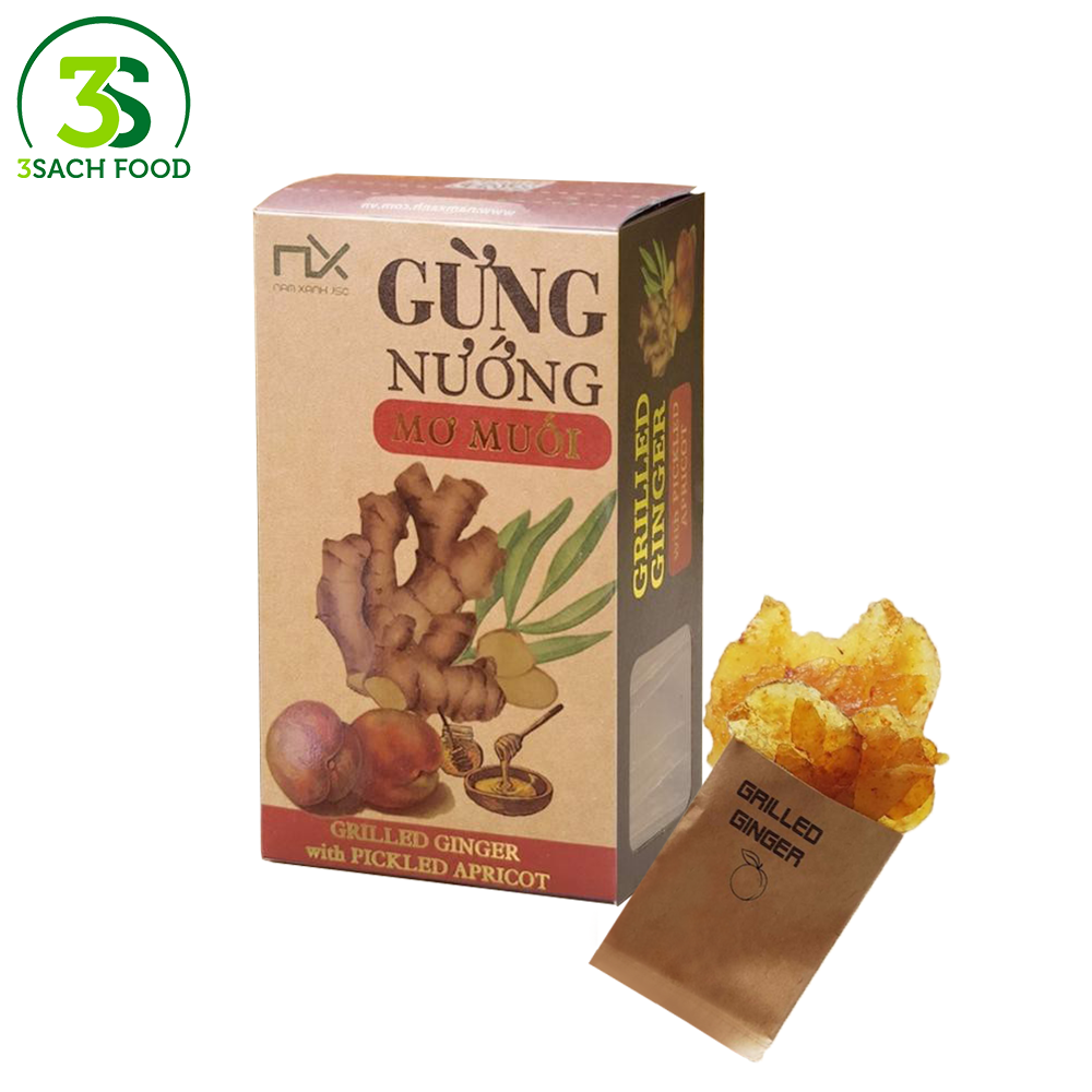  Gừng Nướng Mơ Muối (Hộp 80g) 