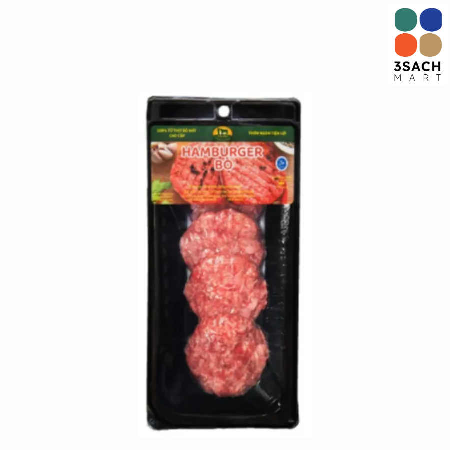  Hamburger Bò Pacow (Vỉ 200g) 