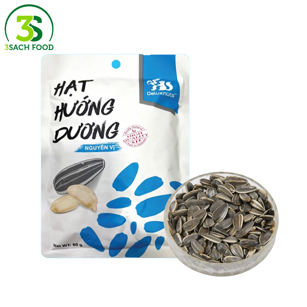  Hạt Hướng Dương Nguyên Vị Deluxnuts 80g 