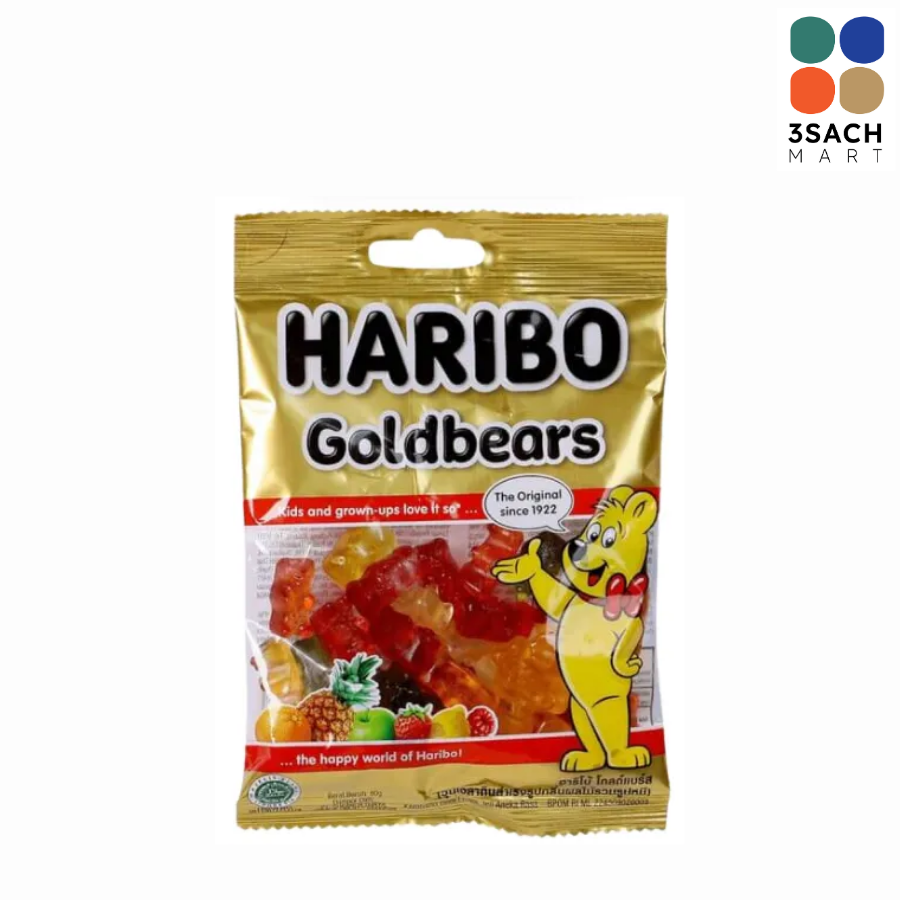  Kẹo Dẻo Haribo Goldbears (Gói 80g) 