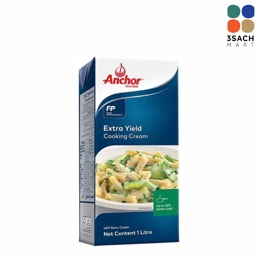  Kem Sữa Tươi Tiệt Trùng Nấu Anchor (Hộp 1L) 