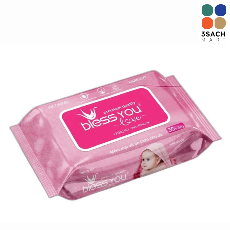  Khăn Ướt Mini Bless You 4teen (Lốc 6 Gói) 