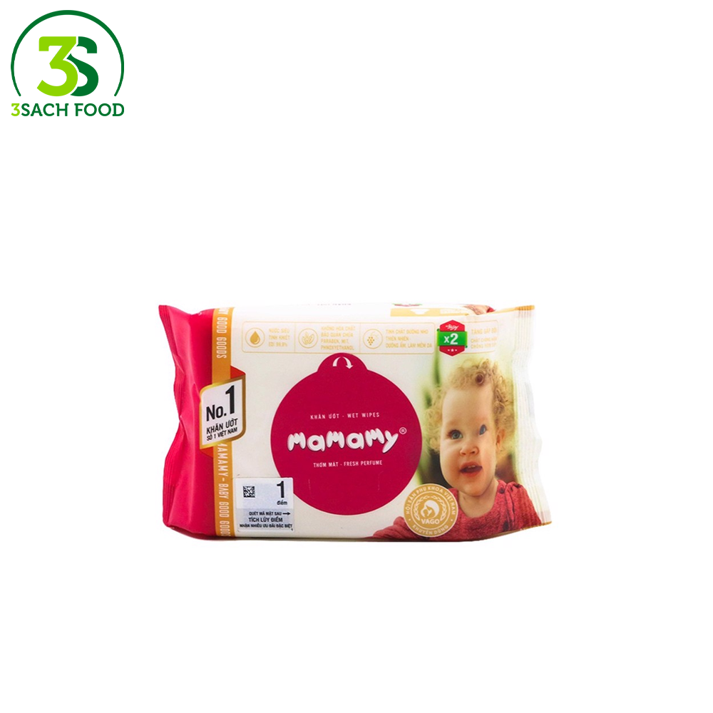  Khăn Ướt Mamamy Có Mùi (Gói 30 Tờ) 