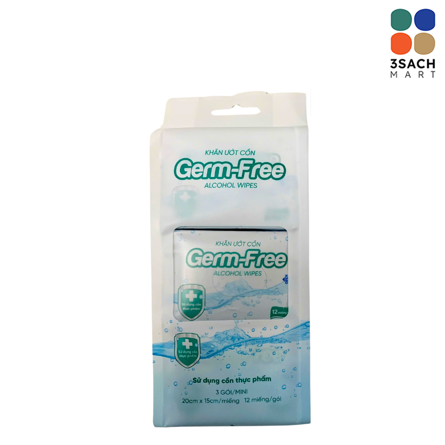  Khăn Ướt Cồn Germ Free (Lốc 3 Gói) 