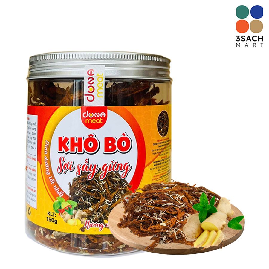  Khô Bò Gừng Dona Meat (Hũ 150Gr) 