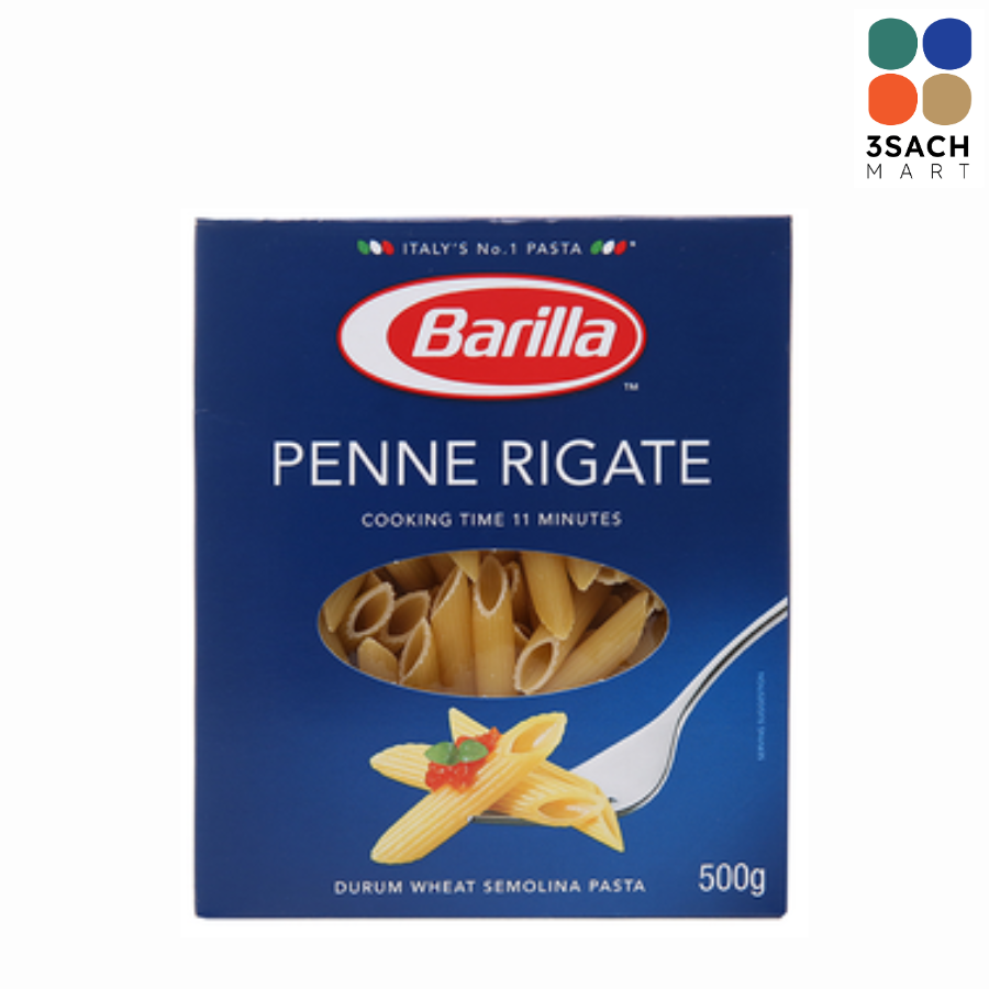  Mì Nui Barilla Hình Ống Tre Các Cỡ Penne (Hộp 500g) 