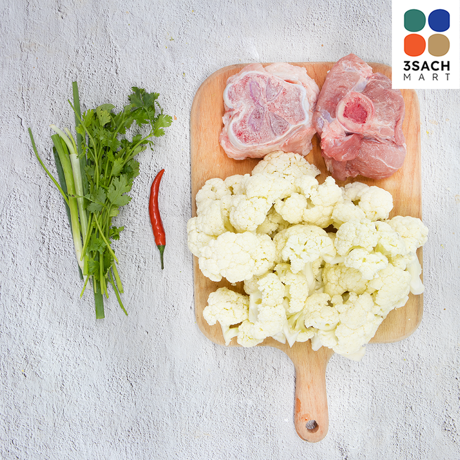  [RTC] Canh Bông Cải Nấu Xương Heo (Khay 500Gr) 