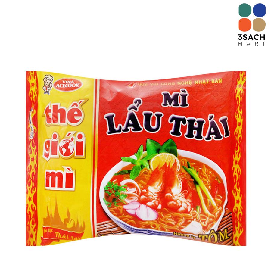  Mì Thế Giới Mì Lẩu Thái Tôm 30 Acecook (Gói) 