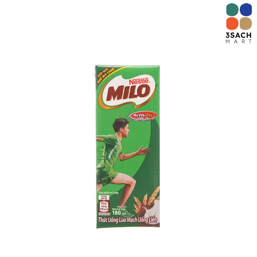  Milo Nước Hộp Giấy (Hộp 180Ml) 