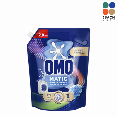  Nước Giặt Omo Matic Bền Đẹp Cửa Trước (Gói 2.8kg) 