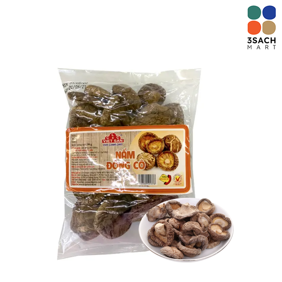  Nấm Đông Cô Khô Việt San (Gói 50g) 