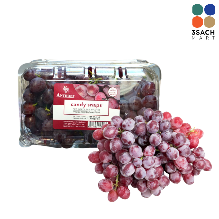  Nho Đỏ Kẹo Candy Snaps (Hộp 450g) 