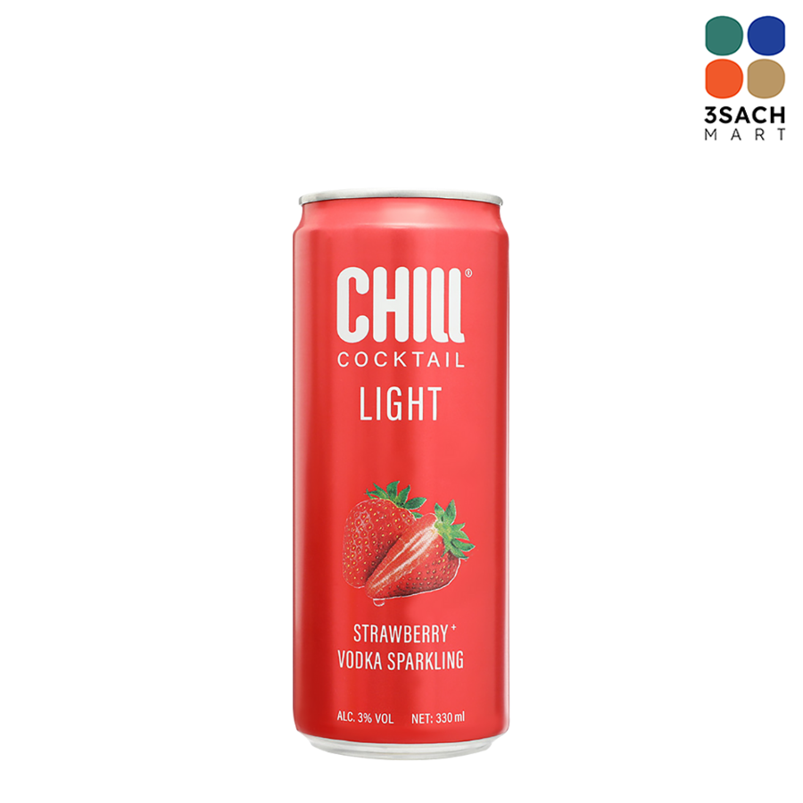  Nước Cocktail Chill Vị Dâu & Vodka (Lon 330ml) 