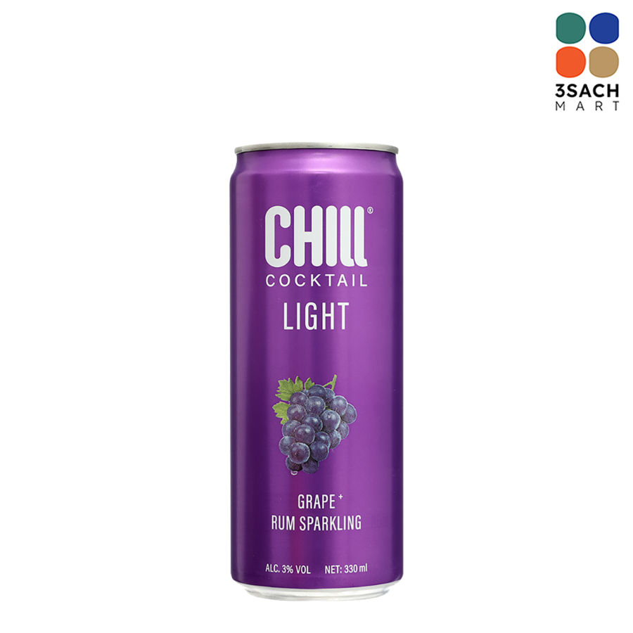  Nước Cocktail Chill Vị Rum Nho (Lon 330ml) 