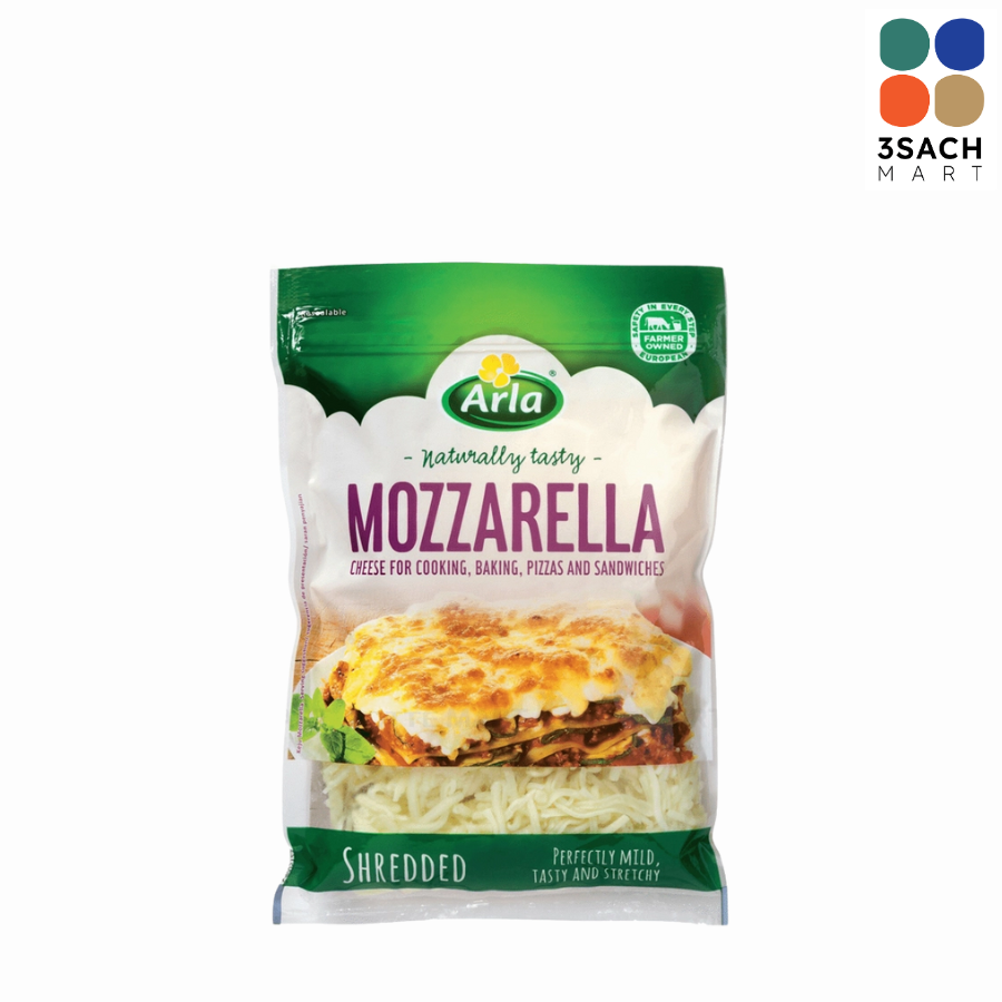  Phô Mai Bào Mozzarella Arla (Gói 175g) 