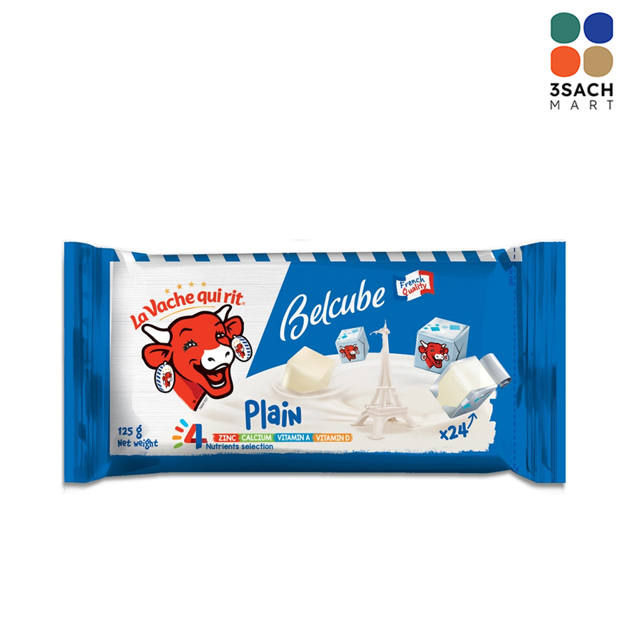  Phô Mai Belcube Vị Plain 24 Viên (Gói 125Gr) 