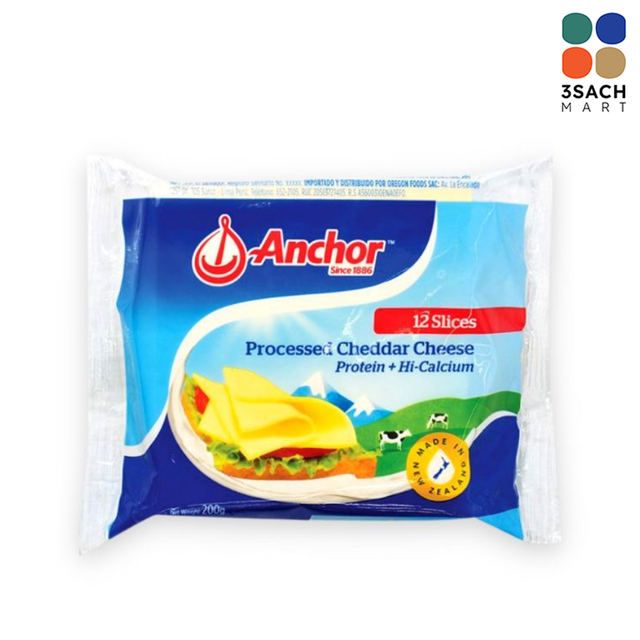  Phô Mai Lát Cheddar Anchor 200g (Gói) 