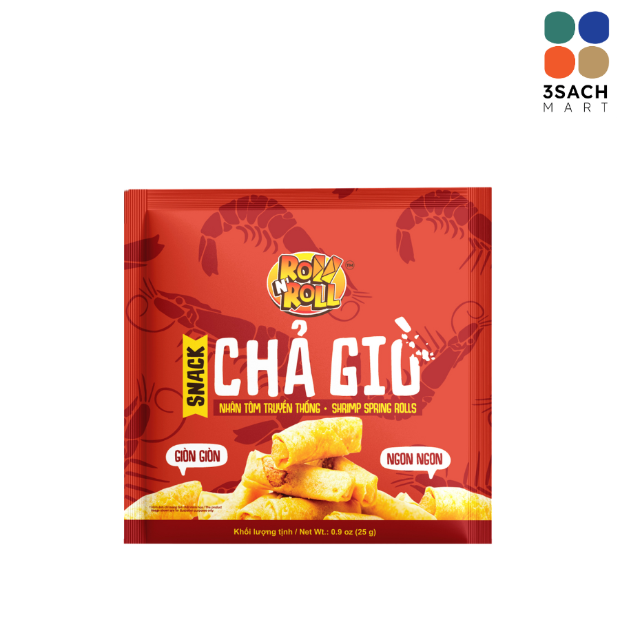  Snack Chả Giò Nhân Tôm Truyền Thống Roll N' Roll (Gói 25g) 
