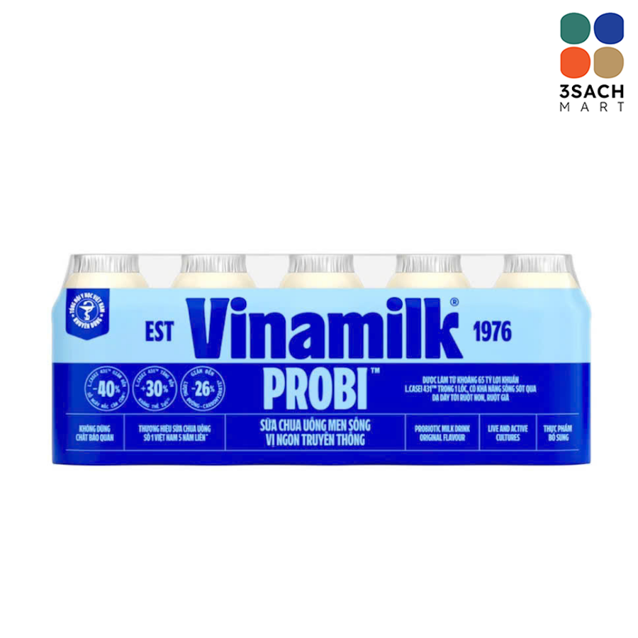  Sữa Chua Uống Probi Có Đường Vinamilk (Lốc 5x65ml) 