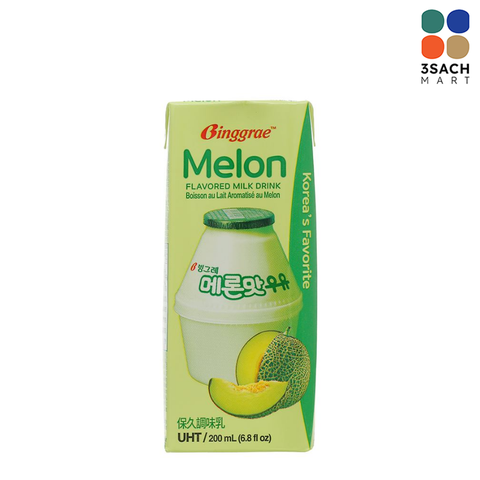  Sữa Dưa Lưới Binggrae (Hộp 200ml) 