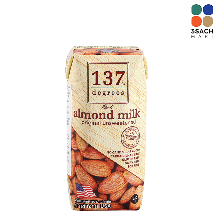  Sữa Hạt Hạnh Nhân Không Đường 137 (Hộp 180ml) 