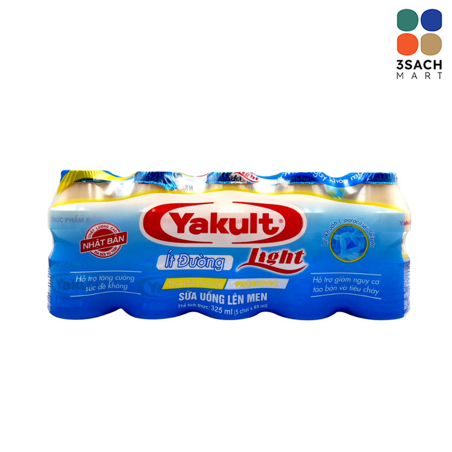  Sữa Uống Lên Men Yakult Ít Đường(Lốc 5 x 65ml) 