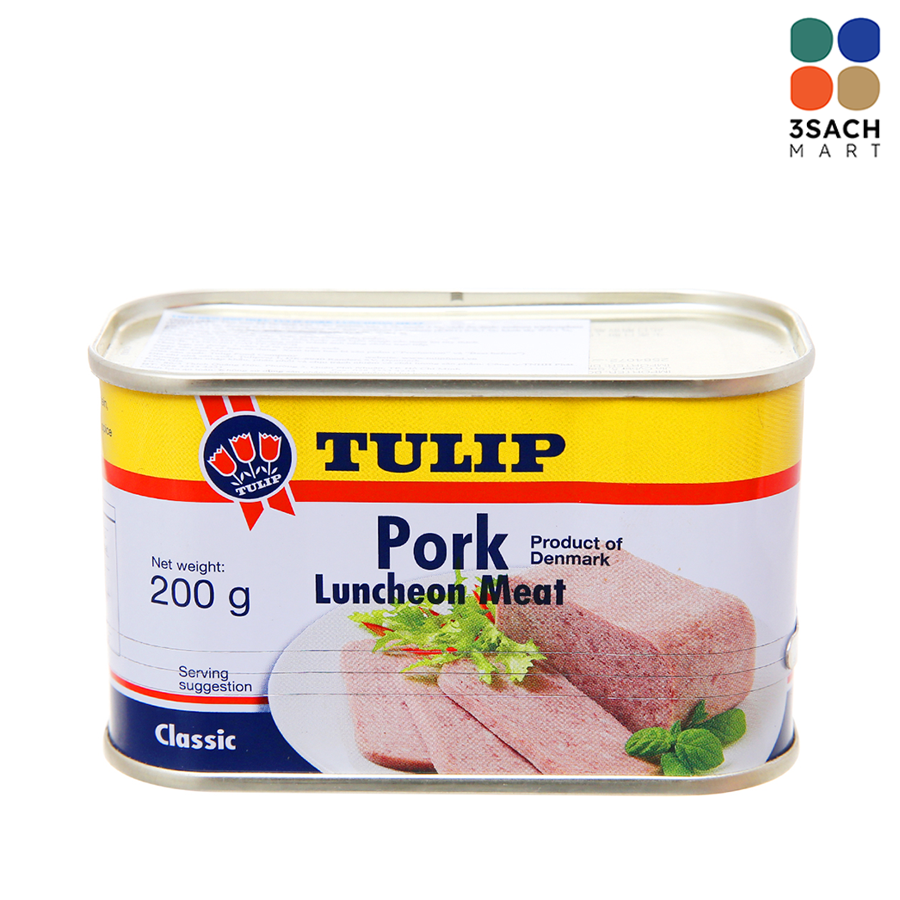  Thịt Heo Hộp Tulip Pork Luncheon Meat (Hộp 200Gr) 