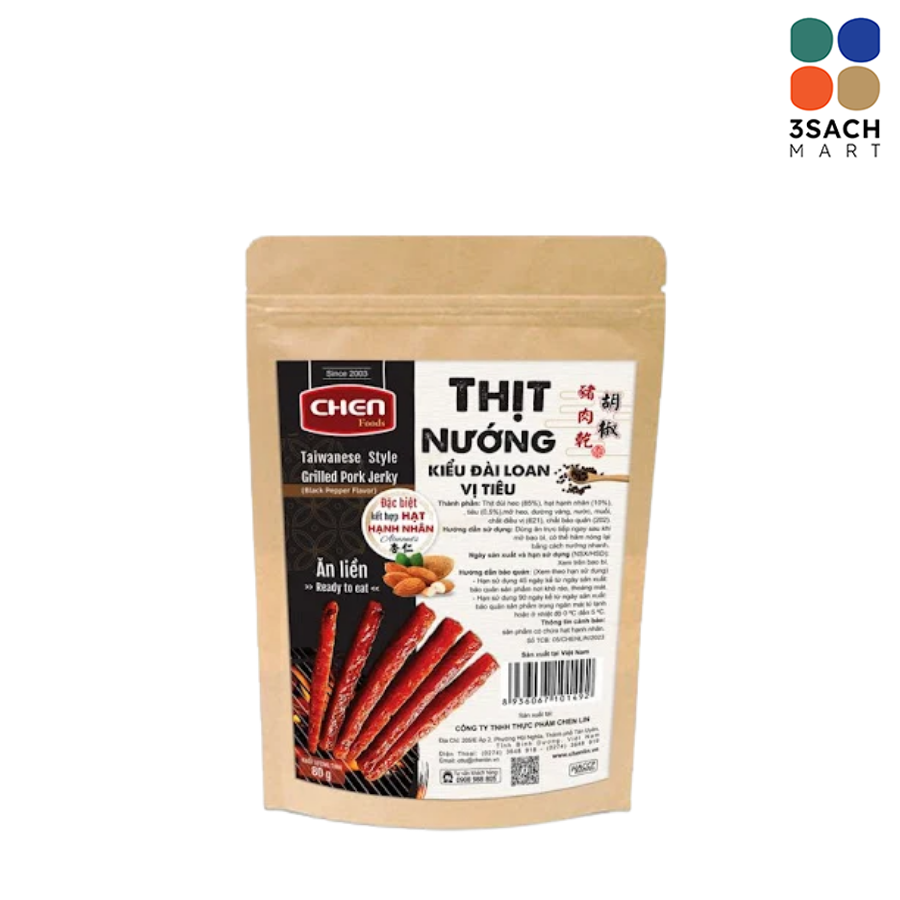  Thịt Nướng Kiểu Đài Loan Vị Tiêu ChenLin (Gói 80g) 