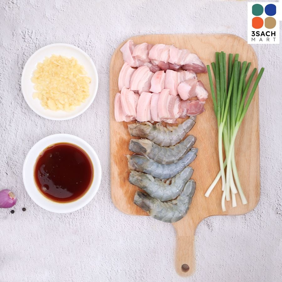 Rtc] Tôm Rim Ba Rọi 3S (Khay 400Gr) – 3Sach Mart