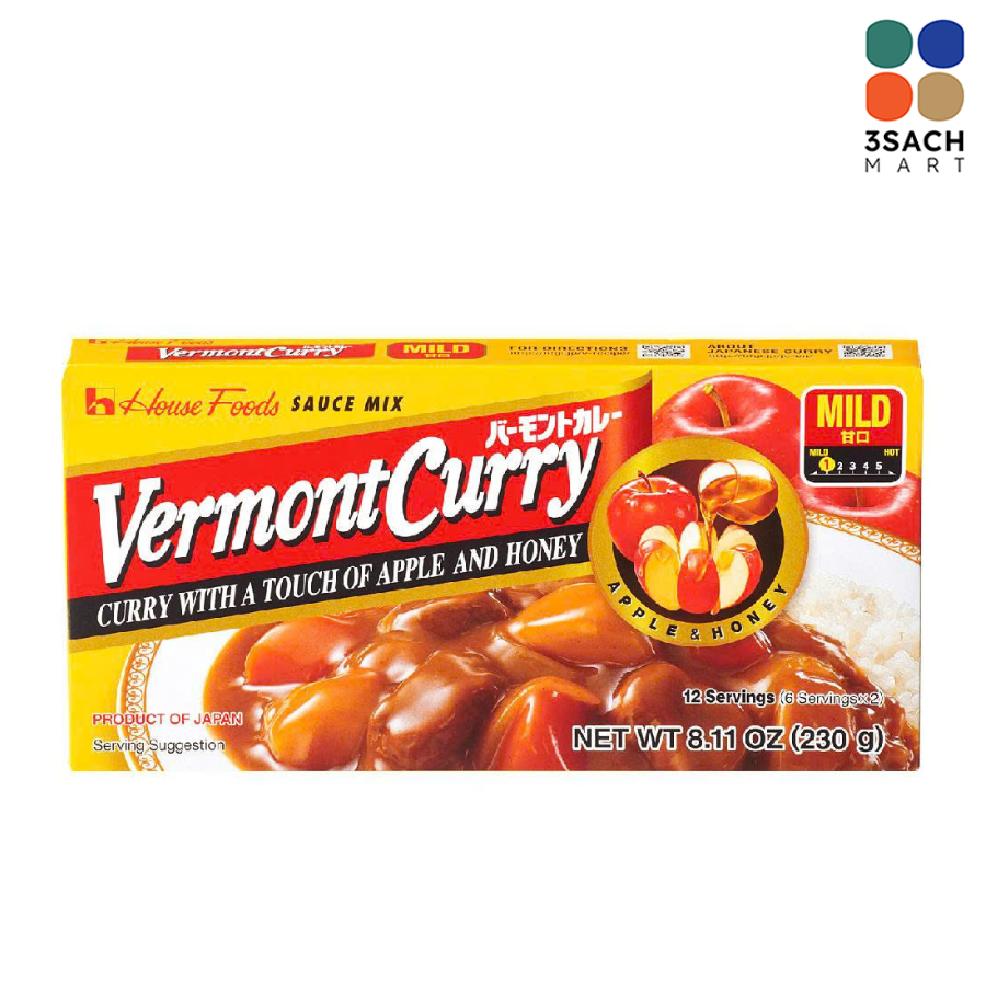  Viên Cà Ri Vermont Ngọt House Food (Hộp 230g) 
