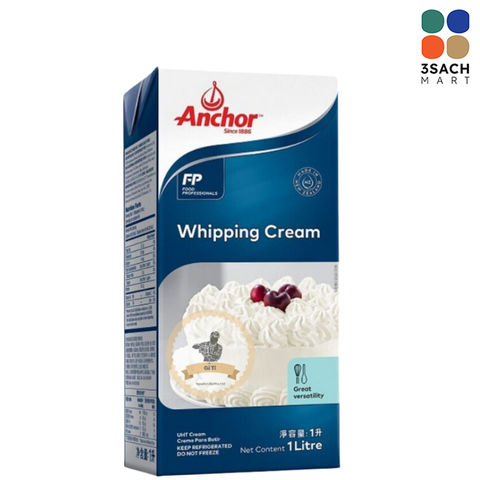  Whipping Cream Anchor 1L (Hộp) 