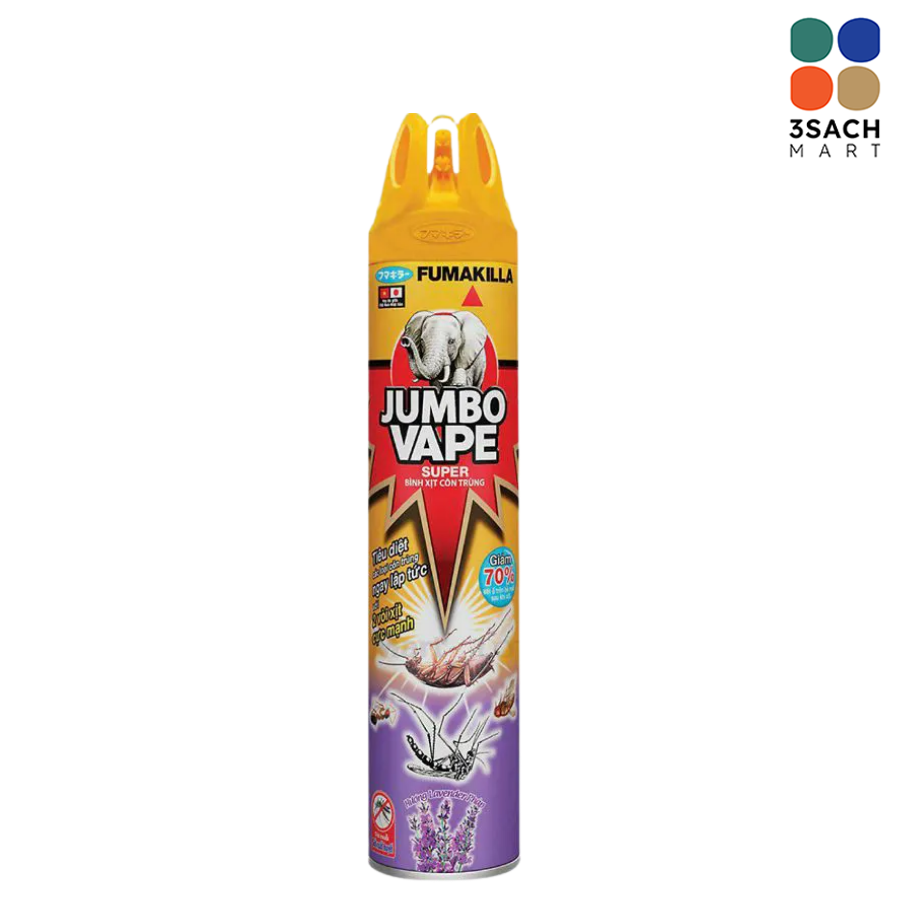  Xịt Côn Trùng Jumbo Lavender (Chai 600ml) 