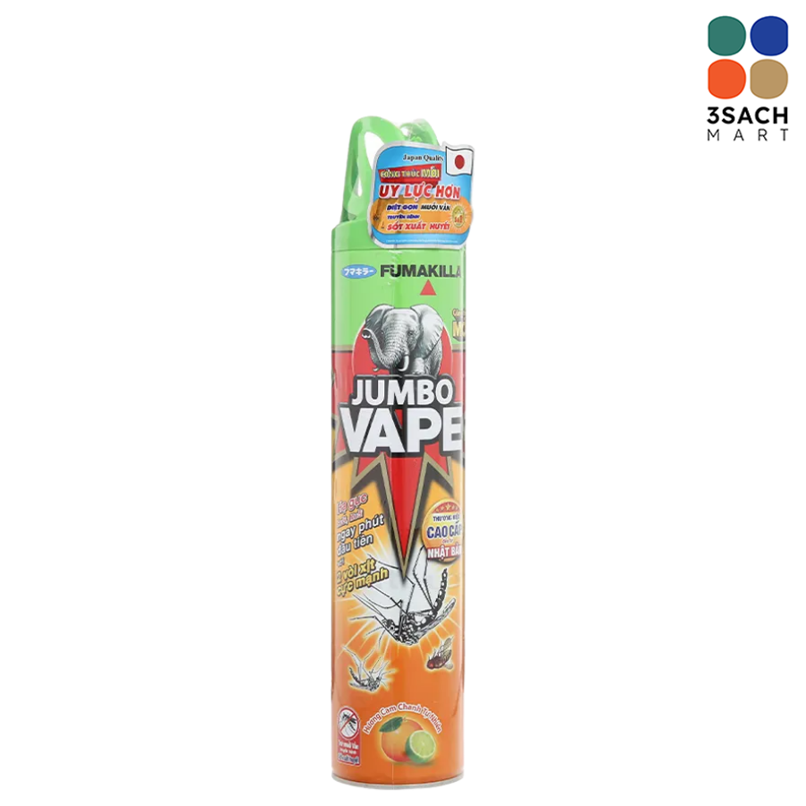  Xịt Muỗi Jumbo Cam Chanh (Chai 600ml) 