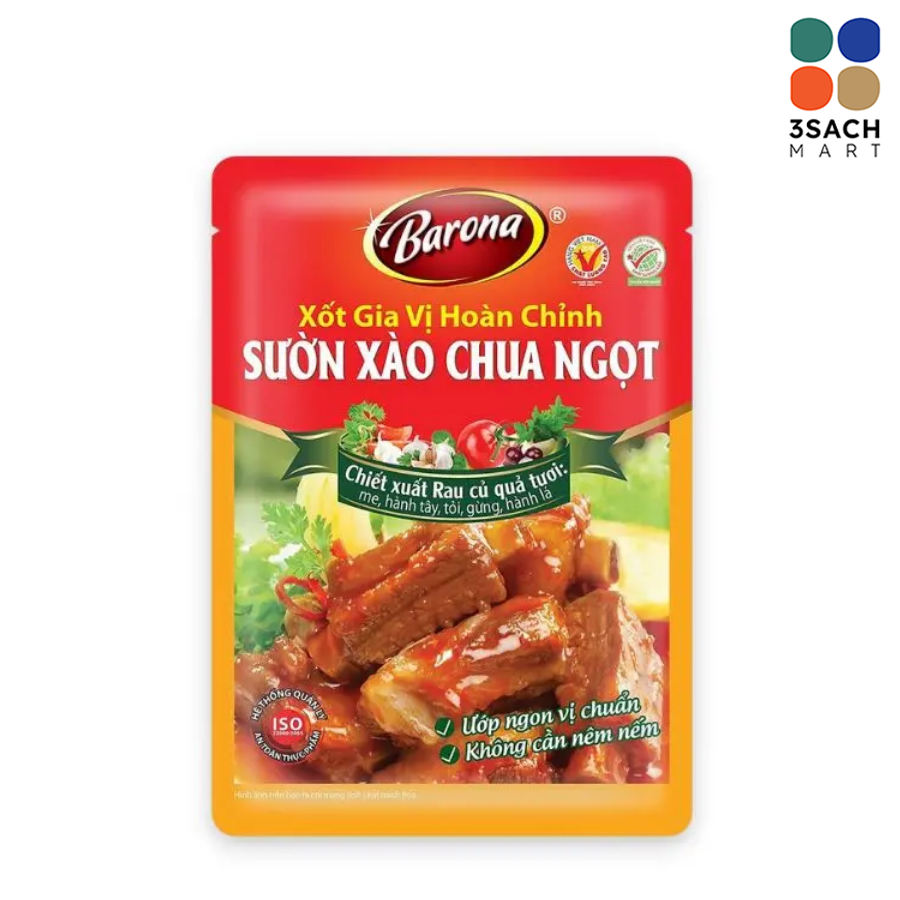  Xốt GVHC Sườn Xào Chua Ngọt Barona (Gói 80g) 