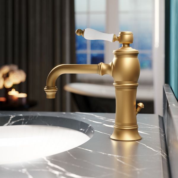  Vòi chậu rửa mặt cổ điển bằng đồng Éloise - 02708 