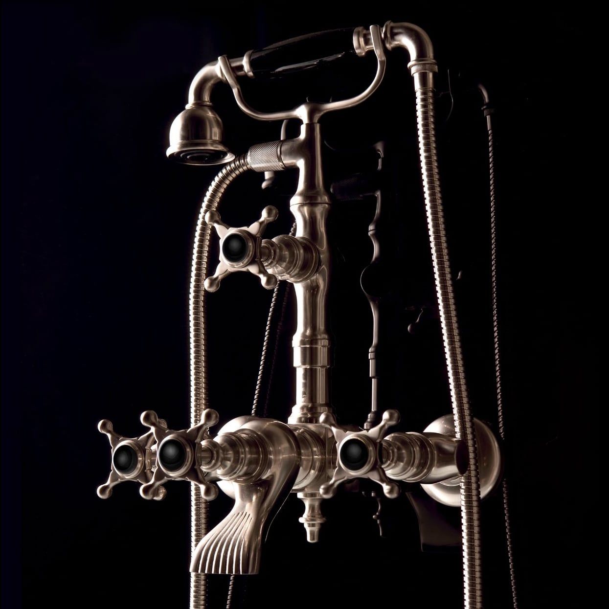  Vòi bồn tắm có sen cầm tay cổ điển gắn tường bằng đồng Villa D'Este - 030101 