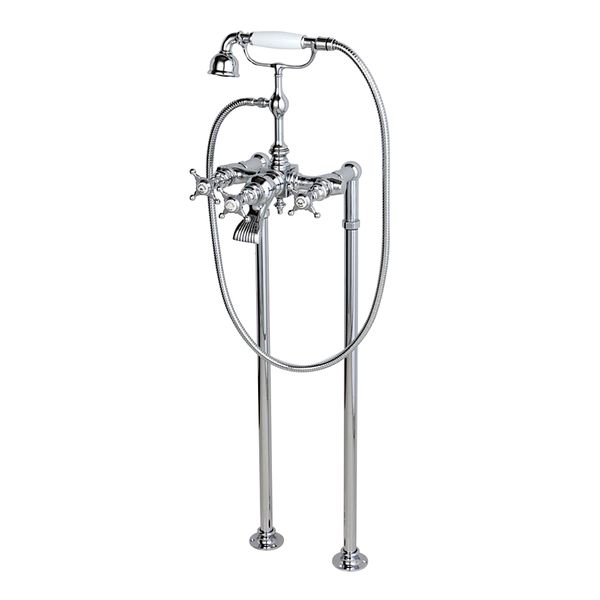  Vòi bồn tắm có sen cầm tay gắn sàn cổ điển bằng đồng Villa D'Este - 030106 