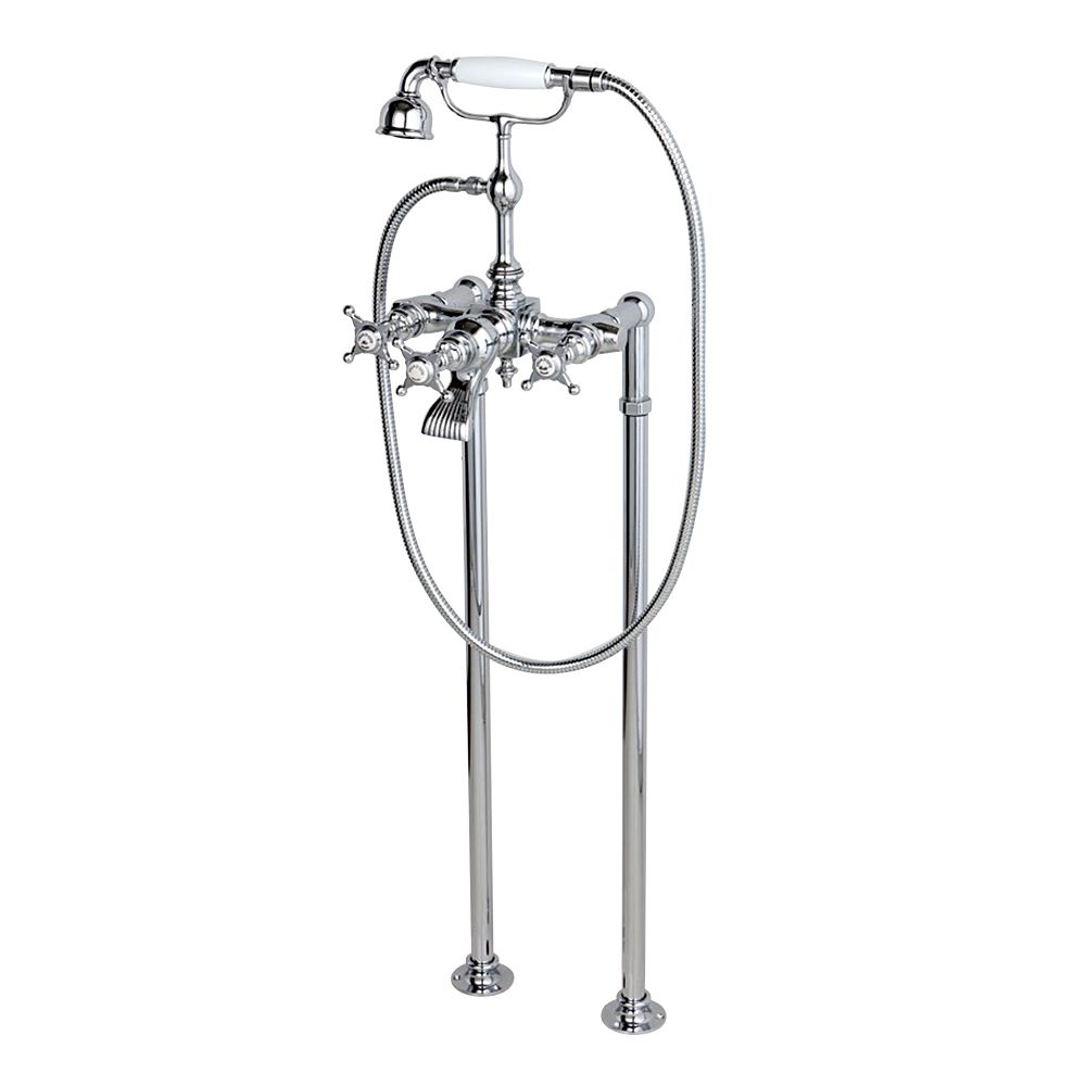  Vòi bồn tắm có sen cầm tay gắn sàn cổ điển bằng đồng Villa D'Este - 030106 