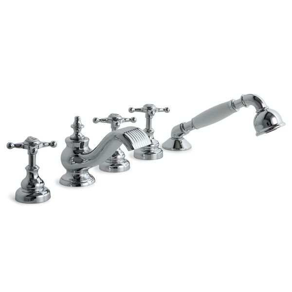  Vòi bồn tắm có sen cầm tay 5 lỗ cổ điển bằng đồng Villa D'Este - 030108 