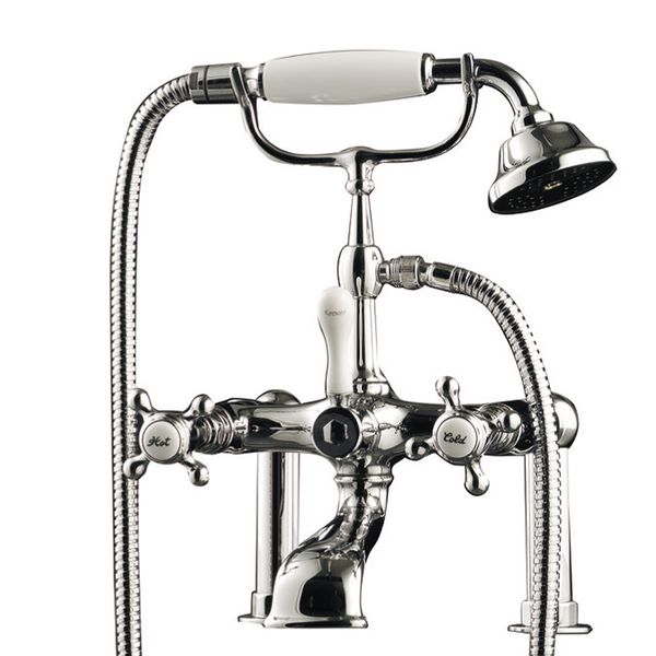  Vòi bồn tắm có sen cầm tay cổ điển bằng đồng Victoria - 060102 