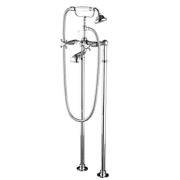  Vòi bồn tắm gắn sàn có sen cầm tay cổ điển bằng đồng Victoria - 060103 