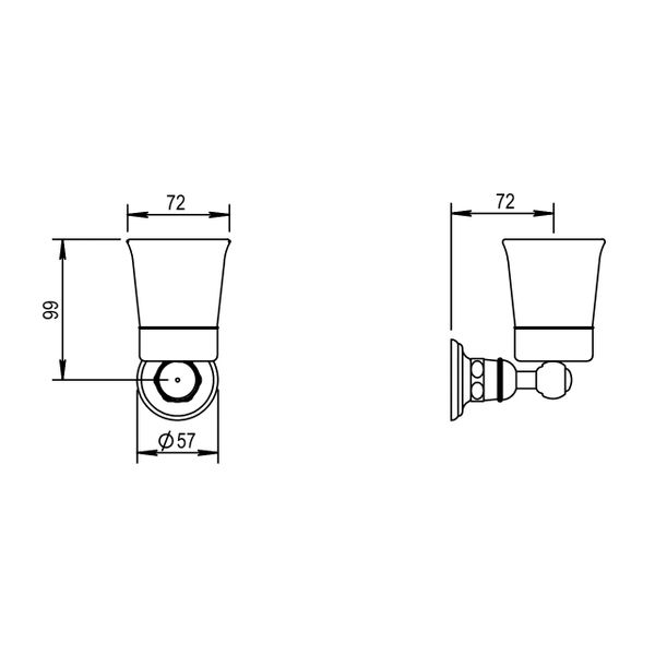  Ly treo tường phòng tắm cổ điển bằng đồng Montmartre -  07604 