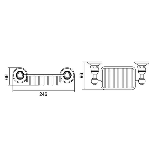  Khay đựng xà phòng treo tường cổ điển bằng đồng Montmartre - 07606 
