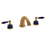  Vòi bồn tắm ba lỗ cổ điển Lapis Lazuli bằng đồng - 0914DKT821-LAPI 
