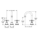  Vòi chậu lavabo cổ điển Harrison bằng đồng - 0981BAR800HR 